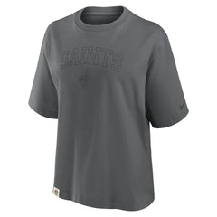 New Orleans Saints Women's Glory Arch Boxy T-Shirt Charcoal | Nike for Sale