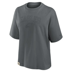 Philadelphia Eagles Women's Glory Arch Boxy T-Shirt Charcoal | Nike for Sale