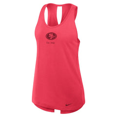 San Francisco 49ers Women's Glory Open-Back Crisscross Dri-FIT Tank Top Light Red | Nike for Sale