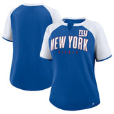 New York Giants Women's Height Advantage T-Shirt Royal/White | Fanatics
