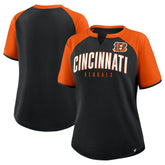 Cincinnati Bengals Women's Height Advantage T-Shirt Black/Orange | Fanatics