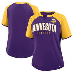 Minnesota Vikings Women's Height Advantage T-Shirt Purple/Gold | Fanatics