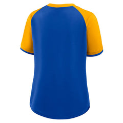 Los Angeles Rams Women's Height Advantage T-Shirt Royal/Gold | Fanatics