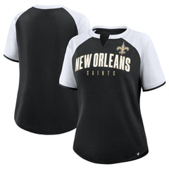 New Orleans Saints Women's Height Advantage T-Shirt Black/White | Fanatics
