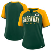 Green Bay Packers Women's Height Advantage T-Shirt Green/Gold | Fanatics