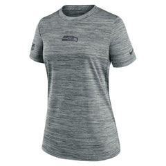 Seattle Seahawks Women's Sideline Velocity Dri-FIT T-Shirt Gray | Nike for Sale