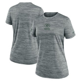 Green Bay Packers Women's Sideline Velocity Dri-FIT T-Shirt Gray | Nike for Sale