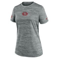 San Francisco 49ers Women's Sideline Velocity Dri-FIT T-Shirt Gray | Nike for Sale