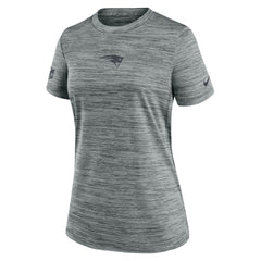 New England Patriots Women's Sideline Velocity Dri-FIT T-Shirt Gray | Nike for Sale