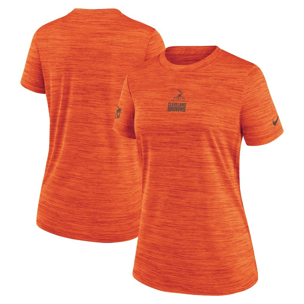 Cleveland Browns Women's Sideline Velocity Dri-FIT T-Shirt Orange | Nike for Sale