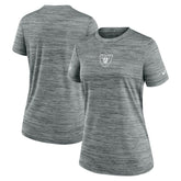 Las Vegas Raiders Women's Sideline Velocity Dri-FIT T-Shirt Gray | Nike for Sale