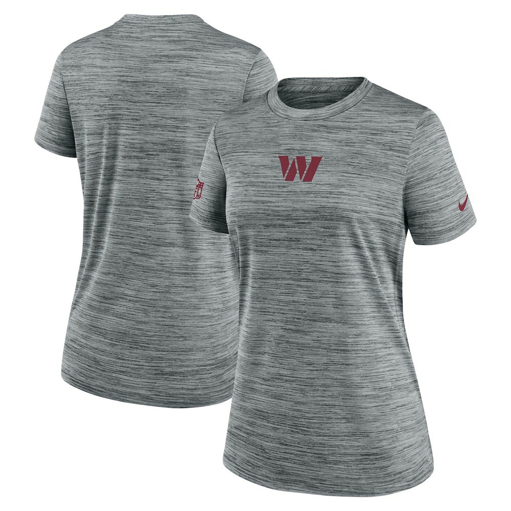 Washington Commanders Women's Sideline Velocity Dri-FIT T-Shirt Gray | Nike for Sale