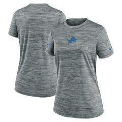 Detroit Lions Women's Sideline Velocity Dri-FIT T-Shirt Gray | Nike for Sale
