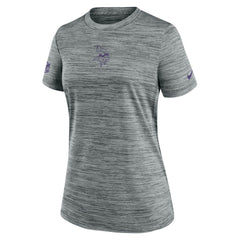 Minnesota Vikings Women's Sideline Velocity Dri-FIT T-Shirt Gray | Nike for Sale