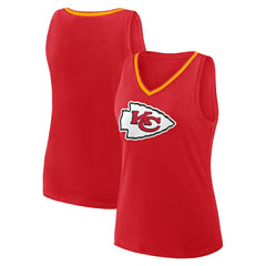 Kansas City Chiefs Logo Athletic Women's Stellar Win V-Neck Tank Top Red | NFL