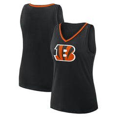 Cincinnati Bengals Logo Athletic Women's Stellar Win V-Neck Tank Top Black | NFL