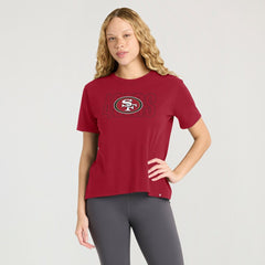 San Francisco 49ers Women's Line Em Up T-Shirt Scarlet | Fanatics