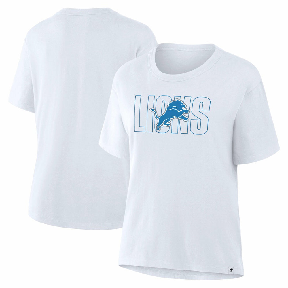 Detroit Lions Women's Line Em Up T-Shirt Ash | Fanatics