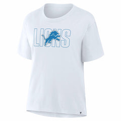Detroit Lions Women's Line Em Up T-Shirt Ash | Fanatics