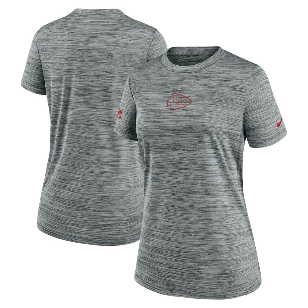 Kansas City Chiefs Women's Sideline Velocity Dri-FIT T-Shirt Gray | Nike for Sale