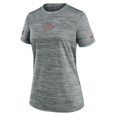 Kansas City Chiefs Women's Sideline Velocity Dri-FIT T-Shirt Gray | Nike for Sale