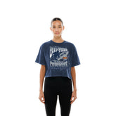 Dallas Cowboys New Era Women's Cropped Boxy Sport Classics Mineral Wash T-Shirt Navy | NFL