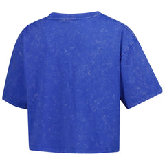 Detroit Lions New Era Women's Cropped Boxy Sport Classics Mineral Wash T-Shirt Blue | NFL