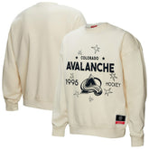 Colorado Avalanche Mitchell & Ness Women's Logo 3.0 Pullover Sweatshirt - Cream - NHL