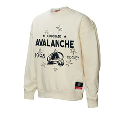 Colorado Avalanche Mitchell & Ness Women's Logo 3.0 Pullover Sweatshirt - Cream - NHL