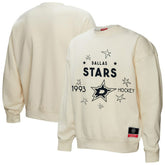 Dallas Stars Mitchell & Ness Women's Logo 3.0 Pullover Sweatshirt - Cream - NHL