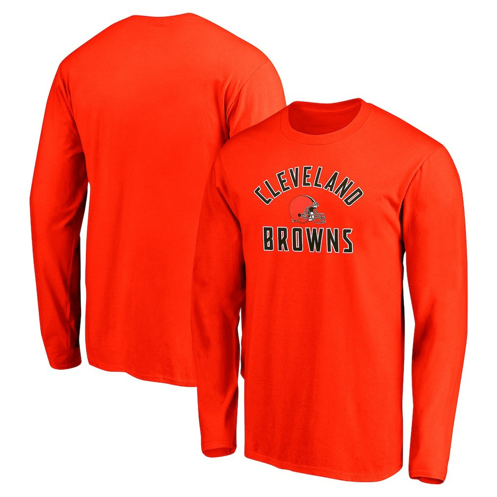 Cleveland Browns Team Arc Knockout Long Sleeve T-Shirt Orange | Fanatics