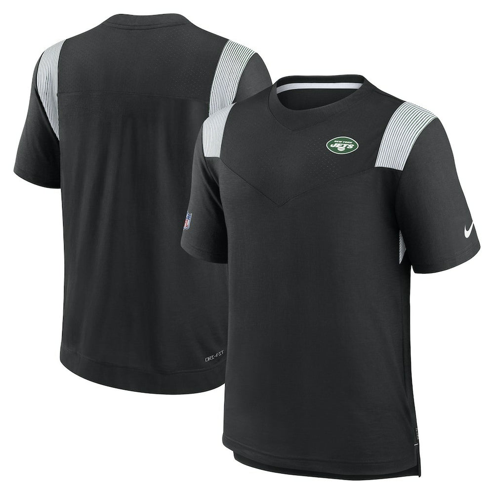 New York Jets Sideline Tonal Logo Performance Player T-Shirt Black | Nike for Sale