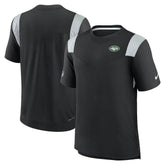New York Jets Sideline Tonal Logo Performance Player T-Shirt Black | Nike for Sale