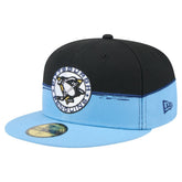 Pittsburgh Penguins New Era Vintage Color Dip 59FIFTY Fitted Hat - Black/Light Blue - NHL