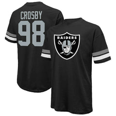 Maxx Crosby Las Vegas Raiders Majestic Threads Name & Number Oversize Fit T-Shirt Black | NFL