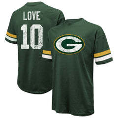 Jordan Love Green Bay Packers Majestic Threads Name & Number Oversize Fit T-Shirt Green | NFL