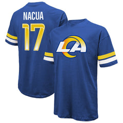 Puka Nacua Los Angeles Rams Majestic Threads Name & Number Oversized Fit T-Shirt Royal | NFL