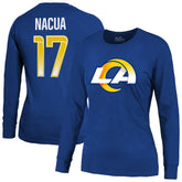 Puka Nacua Los Angeles Rams Majestic Threads Women's Player Name & Number Long Sleeve T-Shirt Royal | NFL