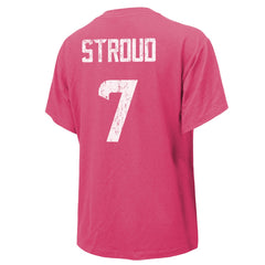 C.J. Stroud Houston Texans Majestic Threads Women's Name & Number T-Shirt Pink | NFL