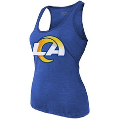 Puka Nacua Los Angeles Rams Majestic Threads Women's Name & Number Tri-Blend Scoop Neck Tank Top Royal | NFL
