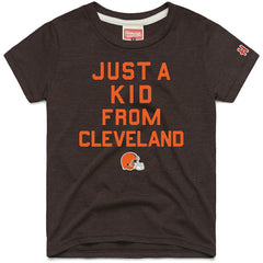 Cleveland Browns Homage Youth Just a Kid Tri-Blend T-Shirt Brown | NFL
