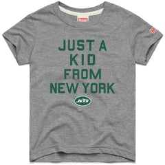 New York Jets Homage Youth Just a Kid Tri-Blend T-Shirt Gray | NFL