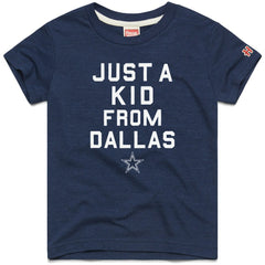 Dallas Cowboys Homage Youth Just a Kid Tri-Blend T-Shirt Navy | NFL