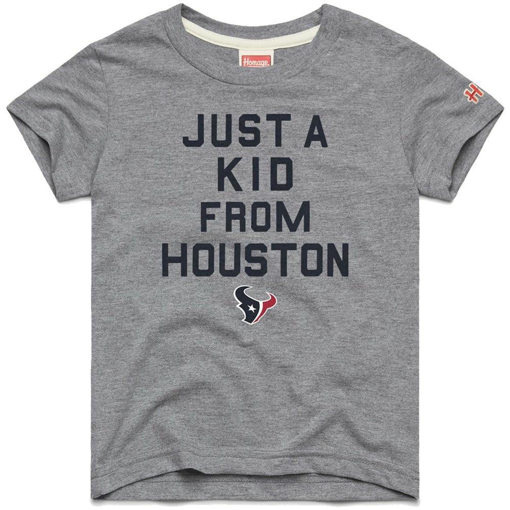Houston Texans Homage Youth Just a Kid Tri-Blend T-Shirt Gray | NFL