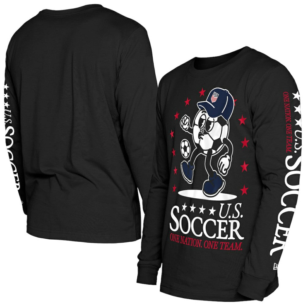 USMNT New Era Old School Sport Long Sleeve T-Shirt Black | New Era Online
