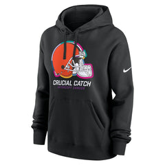 Cleveland Browns Women's 2024 NFL Crucial Catch Club Pullover Hoodie Black | Nike for Sale
