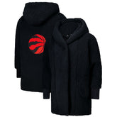 The Best Lounger in the World By Jill Martin Toronto Raptors Unisex Black Oversized Open-Front Hoodie Sweater - NBA