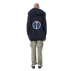 The Best Lounger in the World By Jill Martin Washington Wizards Unisex Navy Oversized Open-Front Hoodie Sweater - NBA