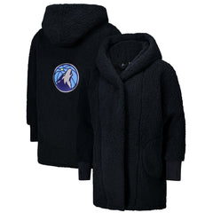 The Best Lounger in the World By Jill Martin Minnesota Timberwolves Unisex Navy Oversized Open-Front Hoodie Sweater - NBA
