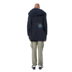The Best Lounger in the World By Jill Martin Orlando Magic Unisex Black Oversized Open-Front Hoodie Sweater - NBA